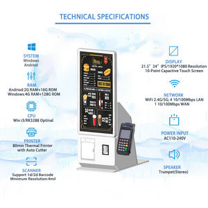 <span class=keywords><strong>Prix</strong></span> d'usine OEM Nouveau Kiosque de commande <span class=keywords><strong>automatique</strong></span> multifonctionnel de 21,5 pouces pour ordinateur de bureau, kiosque de paiement personnalisé - Product Image 2