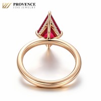 Bague de fiançailles en or massif 14 carats avec rubis de laboratoire certifié GRC, taille cerf-volant, couleur sang de pigeon, design unique, bijoux fins pour femme