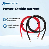 Câbles d'onduleur PNTECH 2 AWG 35mm² avec cosses en cuivre étamé personnalisables pour onduleur, solaire, marine, camping-car