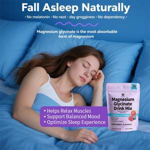 תווית מותאמת אישית מגנזיום גליסיינט אבקה להירגע תערובת ללא תערובת סוכר להירגע & תוספת פוקוס - Product Image 4