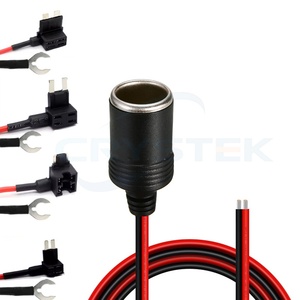 12V/24V xe Thuốc lá nhẹ hơn nữ ổ cắm dây đồng & ổ cắm công suất cao với ATO ATC cầu chì chủ kết nối dây - Product Image 1