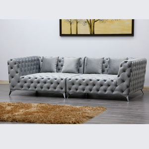 नाइट क्लब रेस्तरां के लिए आधुनिक लक्जरी वेल्वेट लाउंज सोफा रात क्लब रेस्तरां होटल कैंटीन ठोस लकड़ी ऊपर - Product Image 2