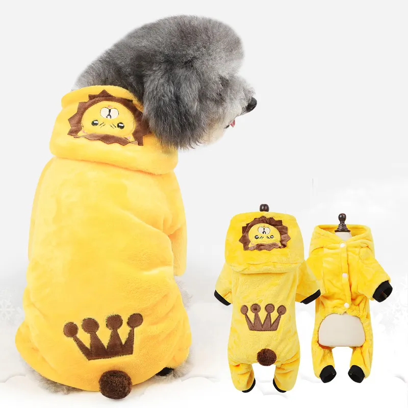 น่ารักอุ่นสัตว์เลี้ยง Hoodie Designer สุนัขฤดูหนาวเสื้อผ้าสี่ขา Roupa de cachorro