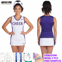 Uniformes de cheerleading pour lycées en gros, logo personnalisé, sublimation, usine OEM, faible MOQ, expédition rapide en 7 jours, ensemble d'uniformes de cheerleading