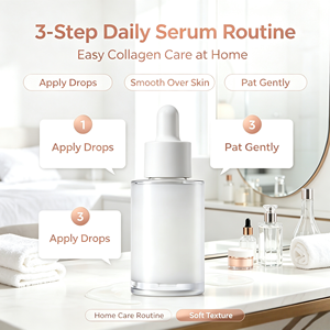 Sérum Visage au Collagène Véritable, Céramide Hydratant, Collagène Hydrolysé, Acide Hyaluronique, Sans Cruauté Animale, Sans Parfum, ODM, Soins Coréens - Product Image 6