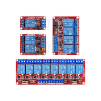 Module de relais de déclenchement haut et bas niveau 1/2/4/8 canaux 5V 12V 24V avec bouclier de carte de Support d'optocoupleur