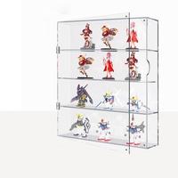 Boîte de présentation multicouche en acrylique pour figurines Pop Mart, vitrine transparente anti-poussière avec marches pour figurines de collection