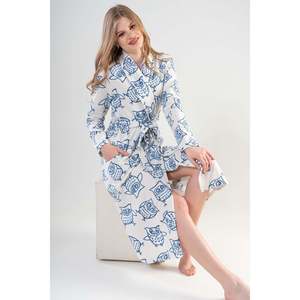BAYAN POLAR SAL YAKA UZUN KOL UZUN CEPLI SABAHLIK - สีขาวสว่าง - สีขาวสว่าง - Product Image 4