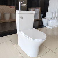 Salle de bain moderne en céramique WC couplé fermé Lavabo Toilettes Prix Couleur blanche Articles sanitaires Ensemble de toilette deux pièces