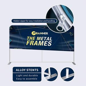Portable Custom Sizes Tension Polyester Fabric Aluminum Tube Trade Show <b>Booth</b> Display with Pennant Style for <b>Exhibitions</b> - Product Image 3