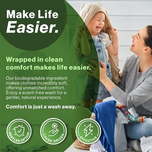 Hojas de detergente para ropa súper concentrado ecológico, tiras de lavandería rápidas de disolución - Product Image 5