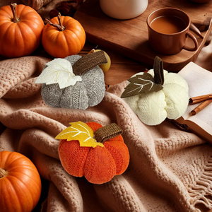 Decorazioni Festive a Forma di Zucca Arancione, Ornamenti Sospesi per Feste, Piccola Zucca in Tessuto per la Festa della Raccolta e il Ringraziamento - Product Image 4