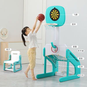 Support <span class=keywords><strong>de</strong></span> <span class=keywords><strong>basket</strong></span>-ball <span class=keywords><strong>en</strong></span> plastique multifonction, portable et réglable, avec fléchettes magnétiques et planches à <span class=keywords><strong>dessin</strong></span> pour enfants - Product Image 2