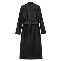 LEDUO Custom Lederjacke Damen Qualität Custom Logo Damen Long Leder Trenchcoat Winter jacke für Damen
