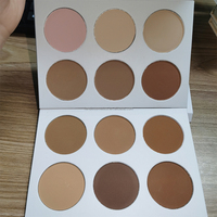 Maquillage de marque privée visage contour blusher cosmétiques mat palette de poudre pressée