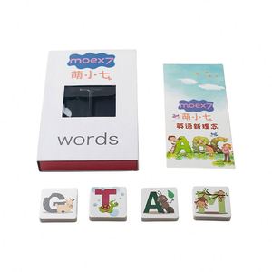 Cartes flash éducatives Alphabet avec animaux, coins arrondis, outils d'apprentissage en carton double face pour enfants - Product Image 3
