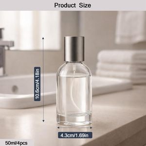 Flacon de parfum cylindrique en verre, 30ml, 50ml, 100ml, flacon pulvérisateur de parfum, flacon de parfum au design personnalisé, vente chaude - Product Image 3