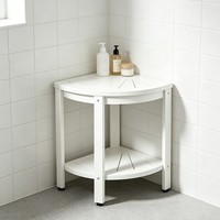 Table d'appoint compacte en plastique imitation bois, mobilier d'extérieur en plastique imitation bois, table d'appoint imperméable pour balcon, cour et terrasse