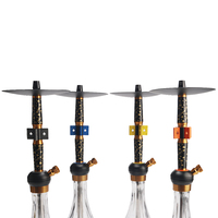 Ensemble de chicha en verre de 55 cm avec motifs de cartes, vente en gros, chichas en alliage d'aluminium, accessoires personnalisés pour chicha