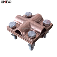 Conector de Latón para Dos Cables Redondos Paralelos, Abrazadera para Cable de Tierra, Sistema de Protección Contra Rayos