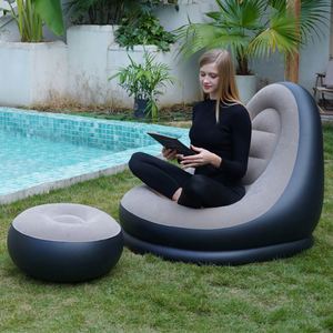 Manufacturer Custom Wholesale <b>Inflatable</b> Modern Simple Eco-Friendly Pvc Combination Single Bed Lazy <b>Sofa</b> Nap Recliner - Product Image 3