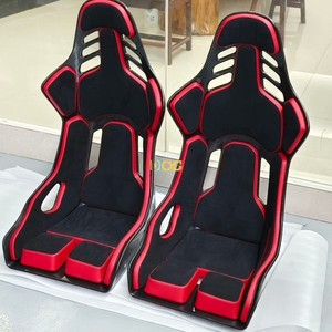 Sièges de course sport en cuir personnalisés et modifiés, sièges baquets inclinables en fibre de carbone/fibre de verre - Product Image 3