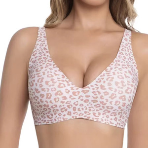Reggiseno push-up senza cuciture con stampa leopardata, senza ferretto, per <span class=keywords><strong>seno</strong></span> piccolo, effetto push-up, invisibile, taglia grande, stile europeo-americano - Product Image 4
