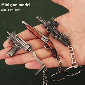 <span class=keywords><strong>Mini</strong></span> porte-clés en alliage métallique, modèle d'arme d'art moderne, pour la maison et le bureau - Product Image 2