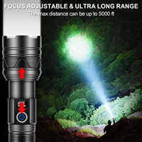 Lampe torche LED zoomable haute puissance, lumière super brillante, rechargeable par USB, corps en aluminium, étanche, pour le camping