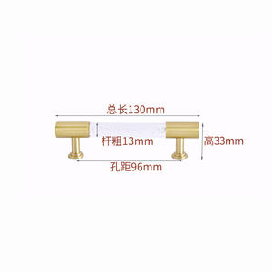 Poignée longue en laiton et acrylique cristallin pour armoire, commode, cuisine moderne, chambre, salle de bain, extérieur, tiroir – Durable et facile à installer - Product Image 5