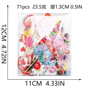 Patchs personnalisés sans minimum de commande, lettres brodées sur ordinateur, style dessin animé, en polyester thermocollant, pour logo et nom - Product Image 3