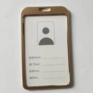 Hot Selling Free Sample Aluminum Alloy Metal Business <b>Card</b> <b>Holder</b> and Name Badge Popular Use - Product Image 4