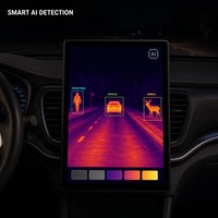 Kamera Termal Otomotif LHODR 384x288 Penglihatan Malam AI Deteksi Pejalan Kaki Kendaraan Hewan Android Dual USB 50Hz