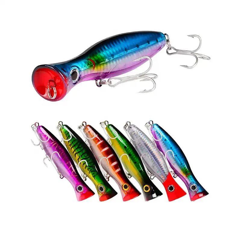 THOR FORCE New Design Popper Fishing Lures Hot Seller Lure Fishing Tackle 1-0#hook 43g 83g 6 Colors Hard Popper Bait