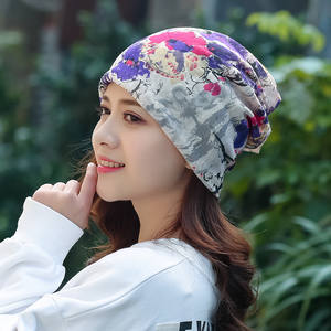 <span class=keywords><strong>Bonnet</strong></span> ample en gros pour le printemps et l'été, bonnets fins imprimés, casquettes décontractées pour l'automne, chapeaux de chimiothérapie - Product Image 3