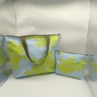 Sac fourre-tout à fermeture éclair HOLOHOLO Aloha Hawaii Hibiscus Flower Beach Style, approuvé pour les bagages à main, en papier Tyvek Dupont, avec deux poches Tyvek sur les côtés