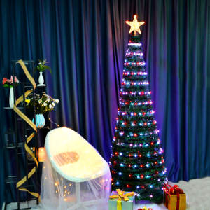 H4.9ft intérieur extérieur chambre décoration lumière Luces <span class=keywords><strong>del</strong></span> arbol <span class=keywords><strong>de</strong></span> Navidad arbre <span class=keywords><strong>de</strong></span> noël lumières extérieures intelligentes - Product Image 3