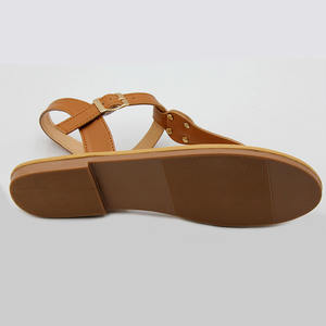 여성용 심플한 새 오픈 토 메탈 라운드 헤드 캐주얼 플랫 플립플롭 샌들 하이 퀄리티 미끄럼 방지 샌들 - Product Image 6