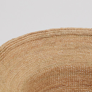 手工编织透气渔夫帽女式大头拉菲草宽檐可折叠夏季沙滩防晒 - Product Image 4