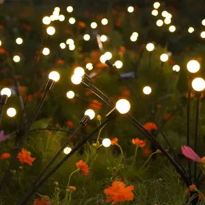 Grosir harga terbaik Natal Led Firefly lampu liburan lanskap luar ruangan dekoratif Solar lawn lampu taman