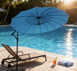 Parasol Moderne en Aluminium Banana pour Extérieur, Grand Parasol de Luxe pour Jardin, Plage, Hôtel et Cour - Product Image 5