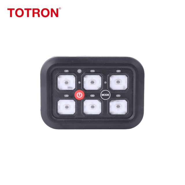 6-Gang Wireless Universal ON/OFF Momentary Flash Switch Panel 12V 24V for Cars 4x4 Off-road