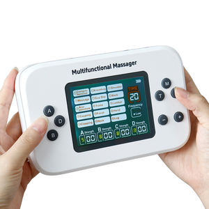 Neues Upgrade 4 Kanäle TENS Maschine Physiotherapie Nerven massage gerät 30 Intensitäten EMS Puls massage gerät mit 8 Stück Ersatz pads - Product Image 4