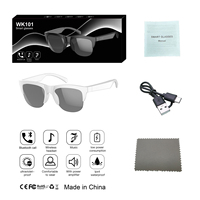 Lunettes Intelligentes WK101 Bluetooth 5.3 Audio Ouvert, Lunettes de Soleil Étanche avec Appel HD et Contrôle Tactile, Lunettes Musicales pour Hommes et Femmes