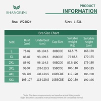 SHANGBINI Soutien-gorge sans couture sans armatures à pression zéro, avec bande de maintien côtelée, bralette pour poitrines généreuses, L-5XL
