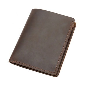 Boshiho - Cartera de Cuero Hecha a Mano para Hombre, Minimalista, para Tarjetas de Crédito, Bolsillo Delantero, el Mejor Regalo para Hombre - Product Image 1