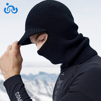 Invierno ciclismo tejido gorra con visera pasamontañas motocicleta personalizado agradable a la piel deportes al aire libre máscara de esquí