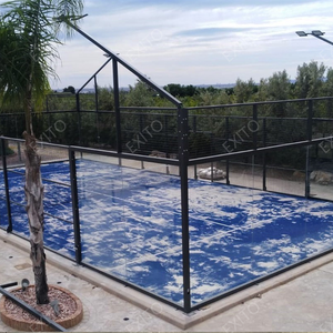 EXITO Gold Fournisseur En Gros Gazon Synthétique Panoramique Padel Terrain <span class=keywords><strong>De</strong></span> Tennis Sport Nouveau Style Paddle Court <span class=keywords><strong>De</strong></span> Tennis - Product Image 4