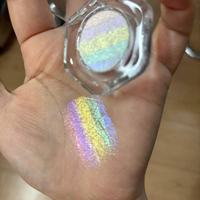 Meilleure vente surligneur personnalisé avec logo maquillage pour les yeux de fête maquillage pour le visage duochrome multichrome surligneur de fard à paupières arc-en-ciel