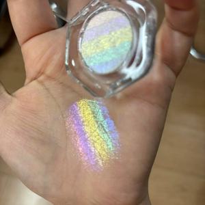 Meilleure vente surligneur personnalisé avec logo maquillage pour les yeux de fête maquillage pour le visage duochrome multichrome surligneur de fard à paupières arc-en-ciel - Product Image 3